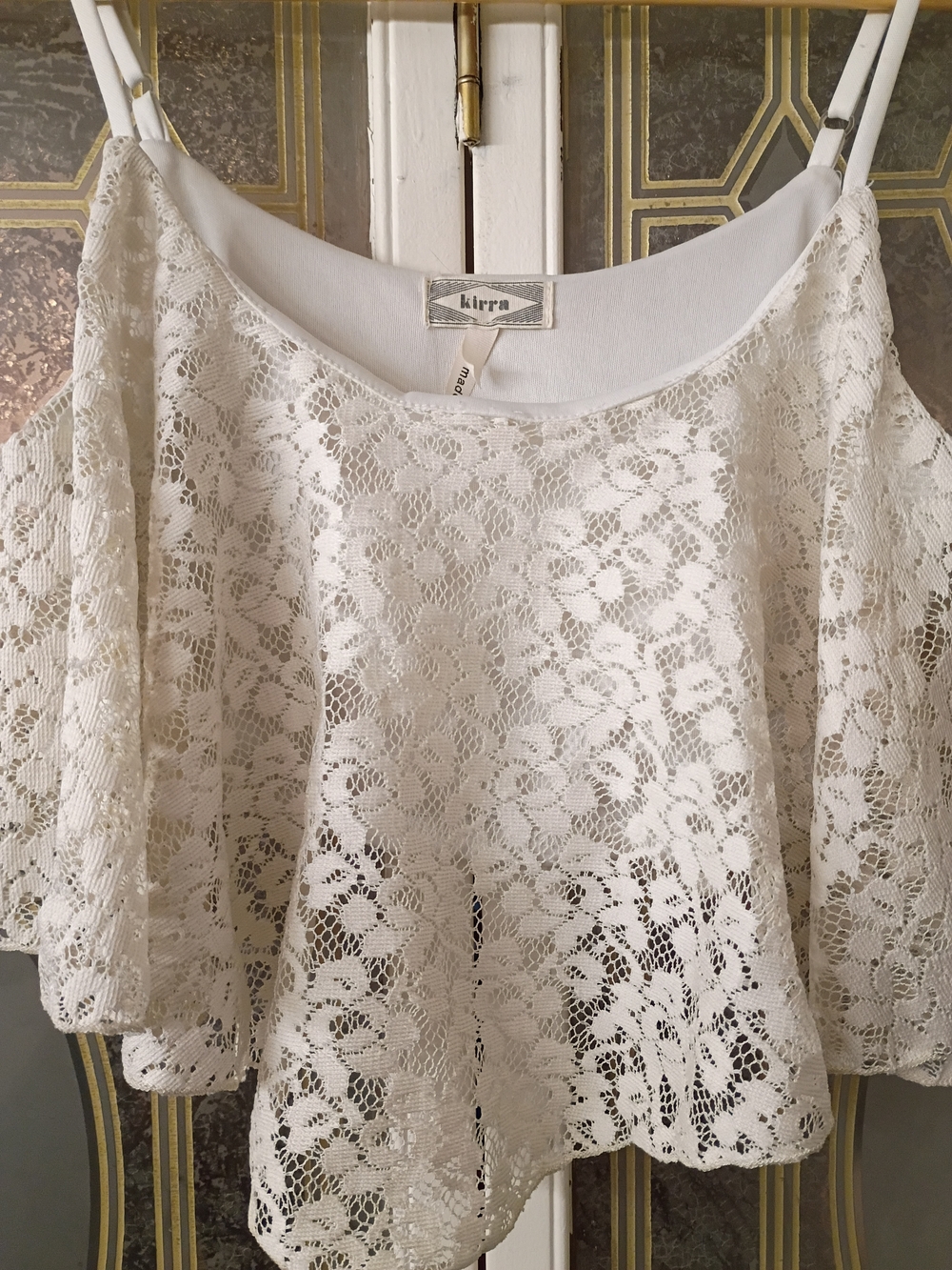Kirra Ivory Lace Crop Top - Picture 2 of 8